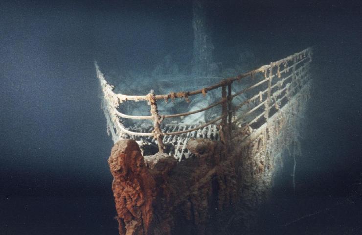 Il relitto del Titanic in fondo all'Oceano