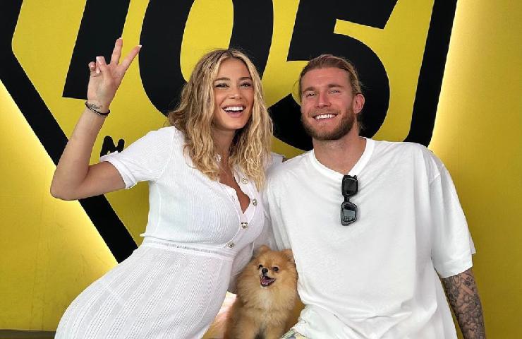 Diletta Leotta e il fidanzato Loris Karius da Radio 105