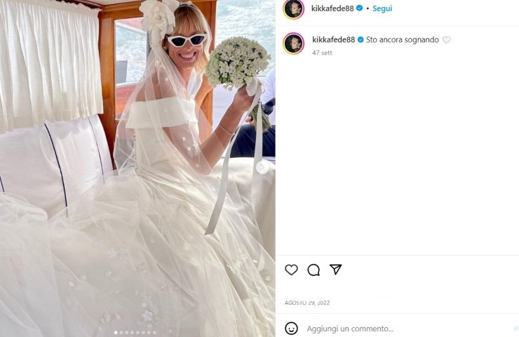 abito da sposa federica pellegrini 