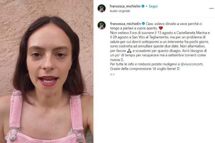 Francesca Michielin operazione 