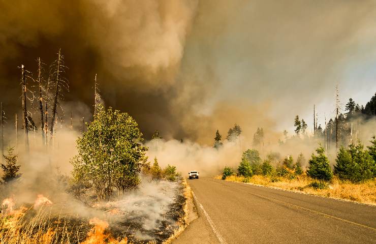 Fumo provocato da un incendio