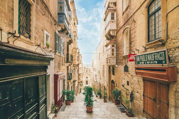I vicoli del centro storico di La Valletta 