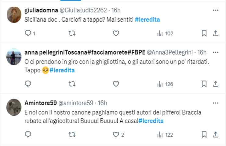 commenti social l'eredità